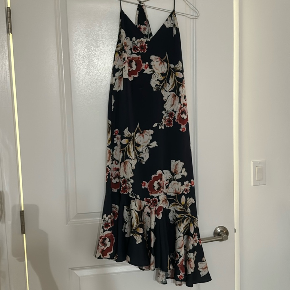 Zara asymmetrical floral dress
